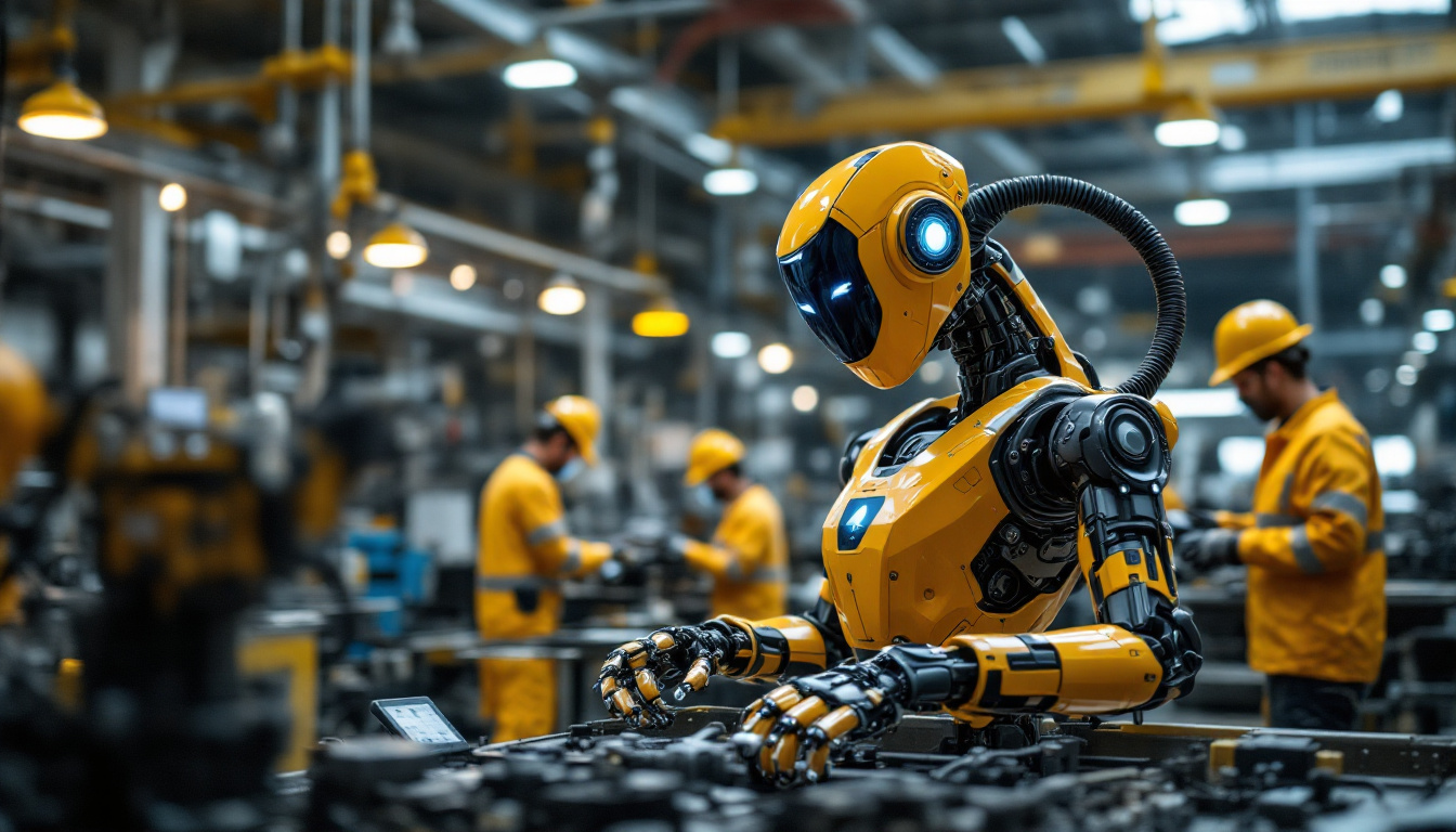 A photograph of a mir robot in action within an industrial setting