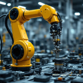 A photograph of capture a photograph of the universal robots ur3 in action