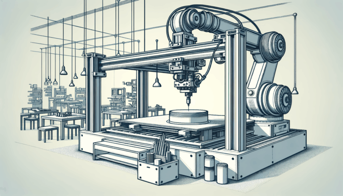 A detailed 3d printing robotic arm in action