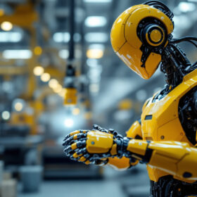 A photograph of a sleek