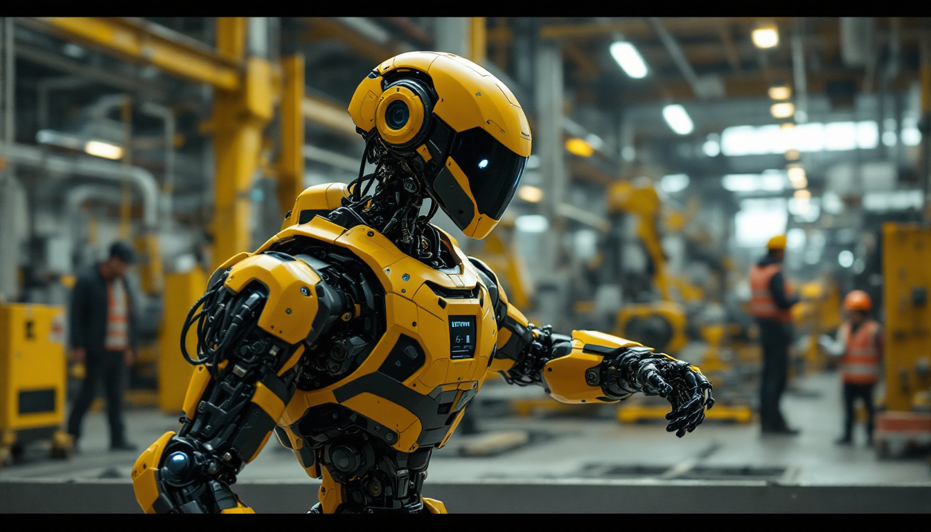 A photograph of a boston dynamics robot in action