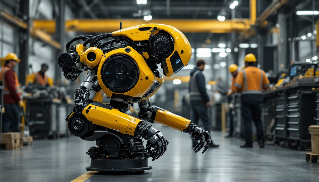 A photograph of capture a photograph of boston dynamics' latest industrial robot in action
