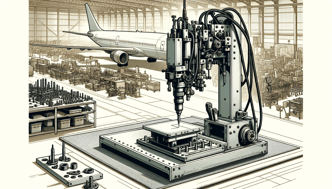 An advanced automated riveting machine in action