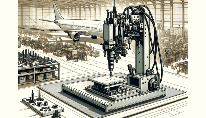 An advanced automated riveting machine in action