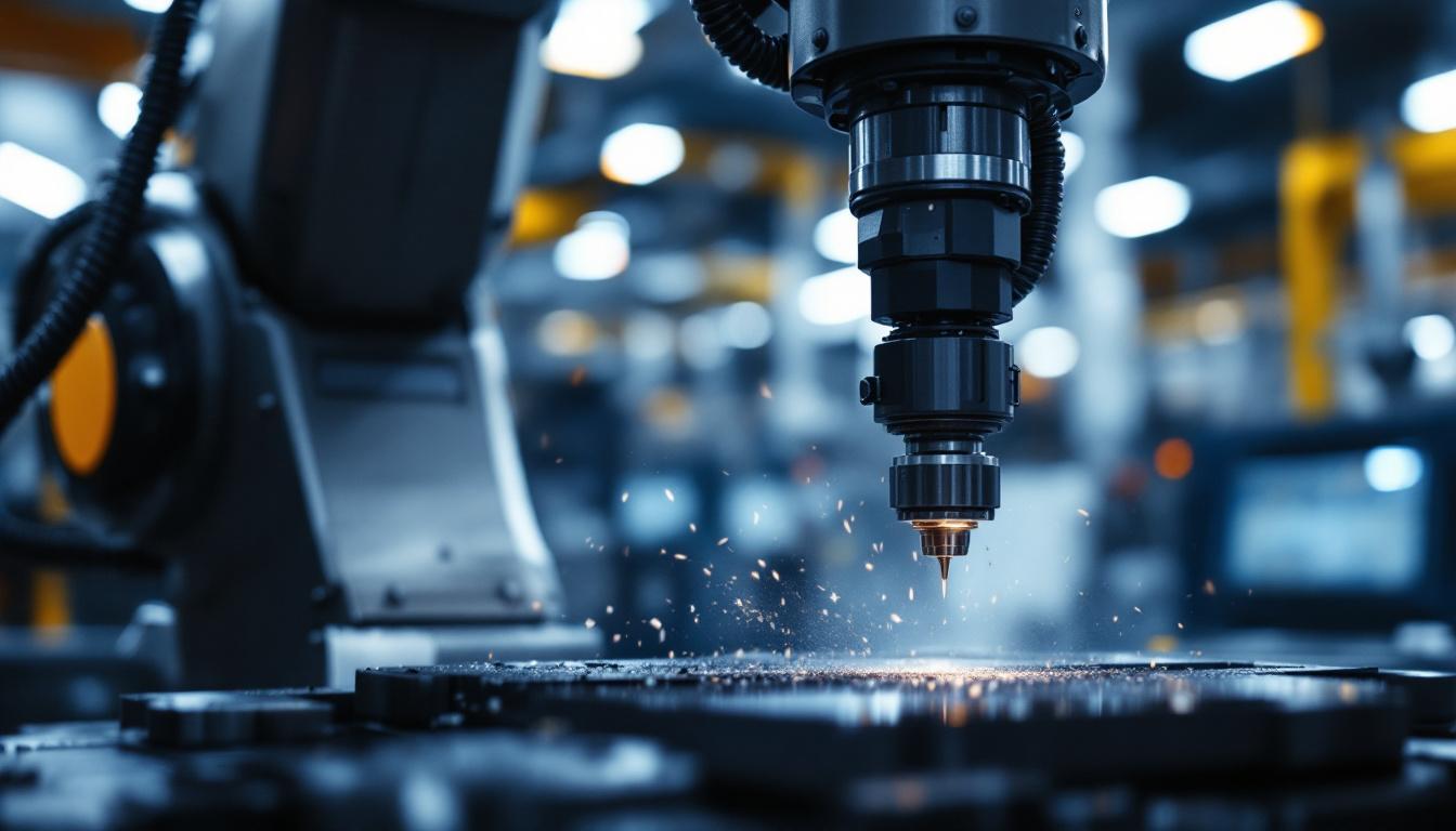 A photograph of a milling robot in action