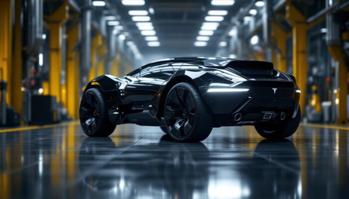 A photograph of a sleek