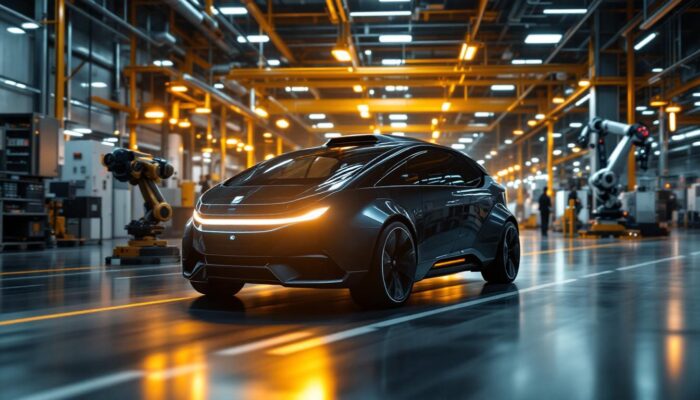 A photograph of a sleek