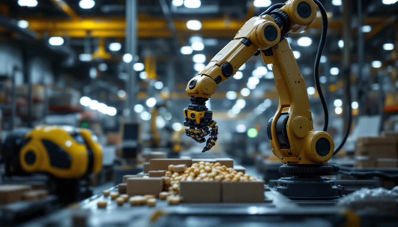 A photograph of a robotic arm in action
