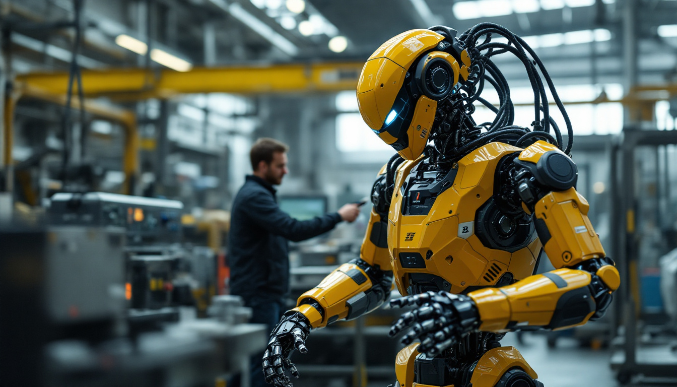 A photograph of a boston dynamics robot in action