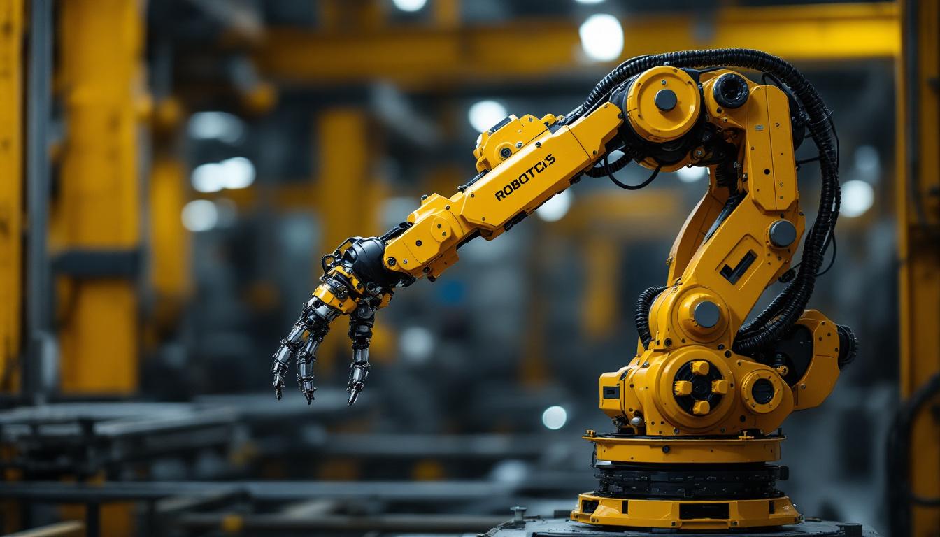 A photograph of a robotic arm in action