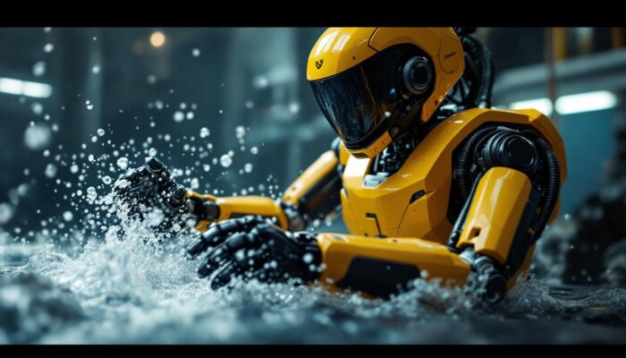 A photograph of a nauticus robotics industrial robot in action