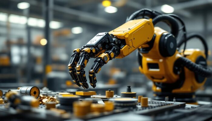 A photograph of a robotic claw in action