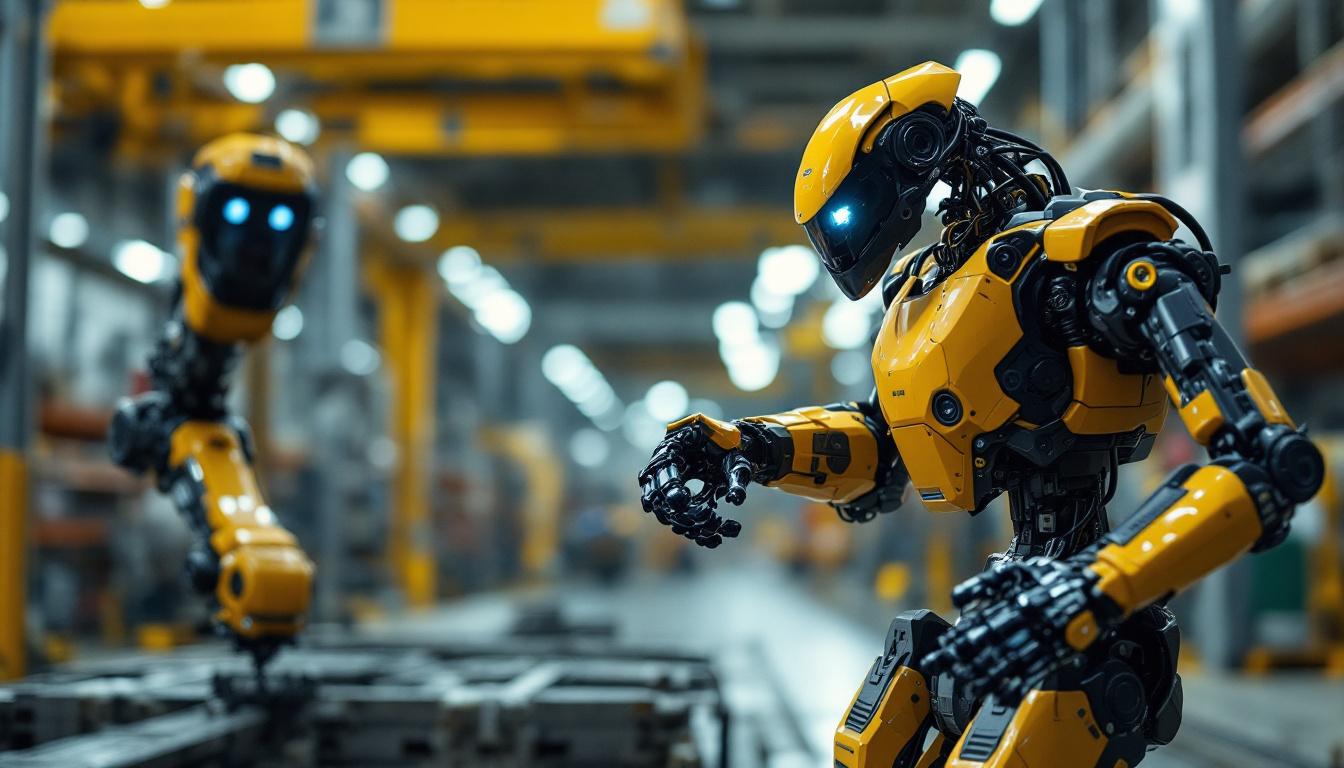 A photograph of a boston dynamics robot in action