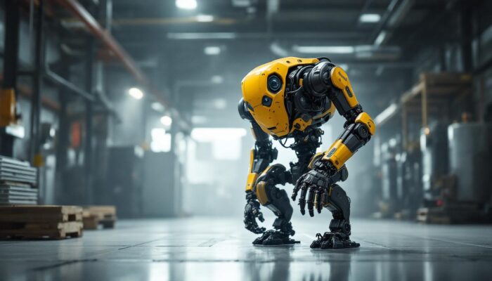 A photograph of capture a photograph of boston dynamics' atlas robot in action