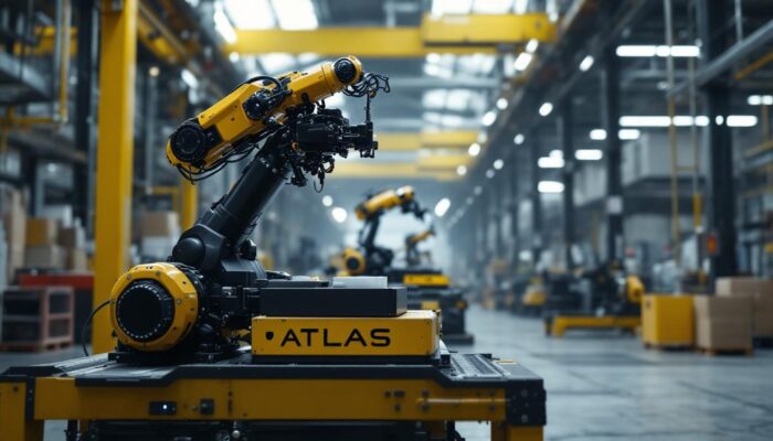A photograph of capture a photograph of the atlas robot in action
