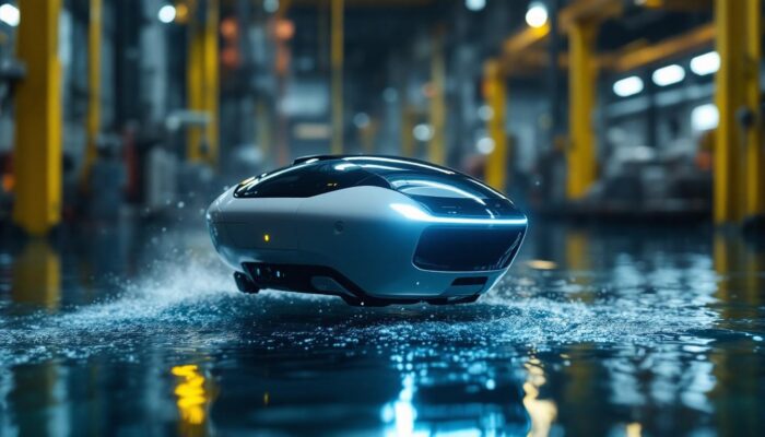 A photograph of a sleek