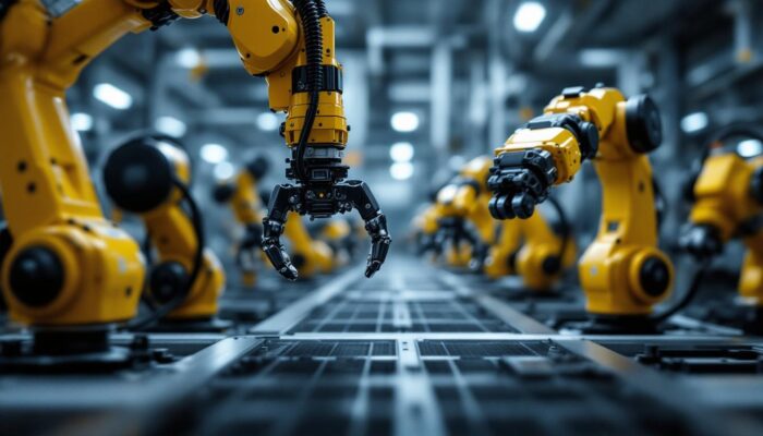 A photograph of a variety of industrial robotic grippers in action