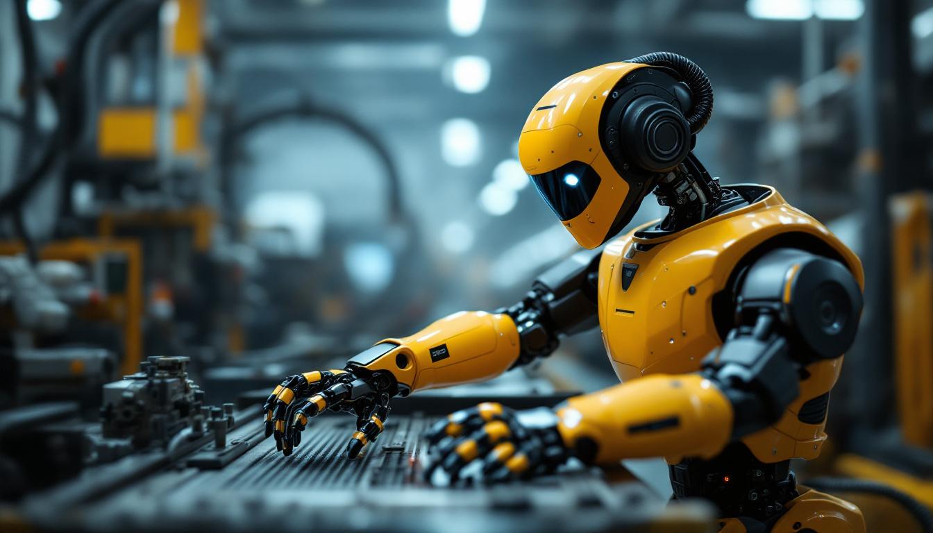 A photograph of a badger robot in action within an industrial setting