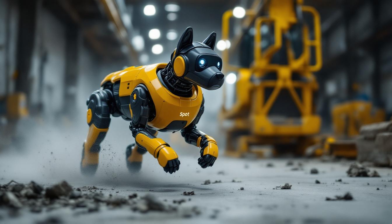 A photograph of a dynamic scene featuring spot