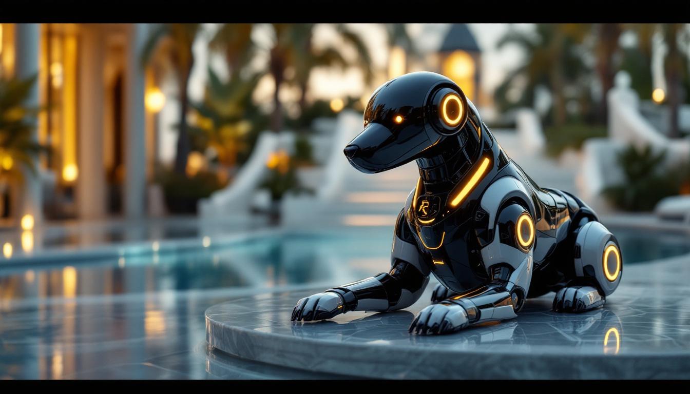 A photograph of a sleek