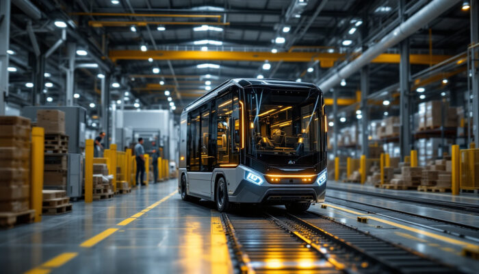 A photograph of a sleek