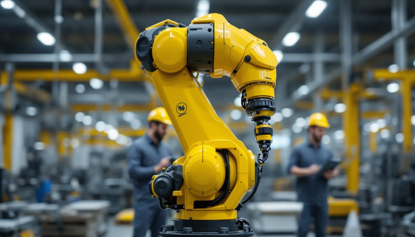 A photograph of a yaskawa motoman industrial robot in action