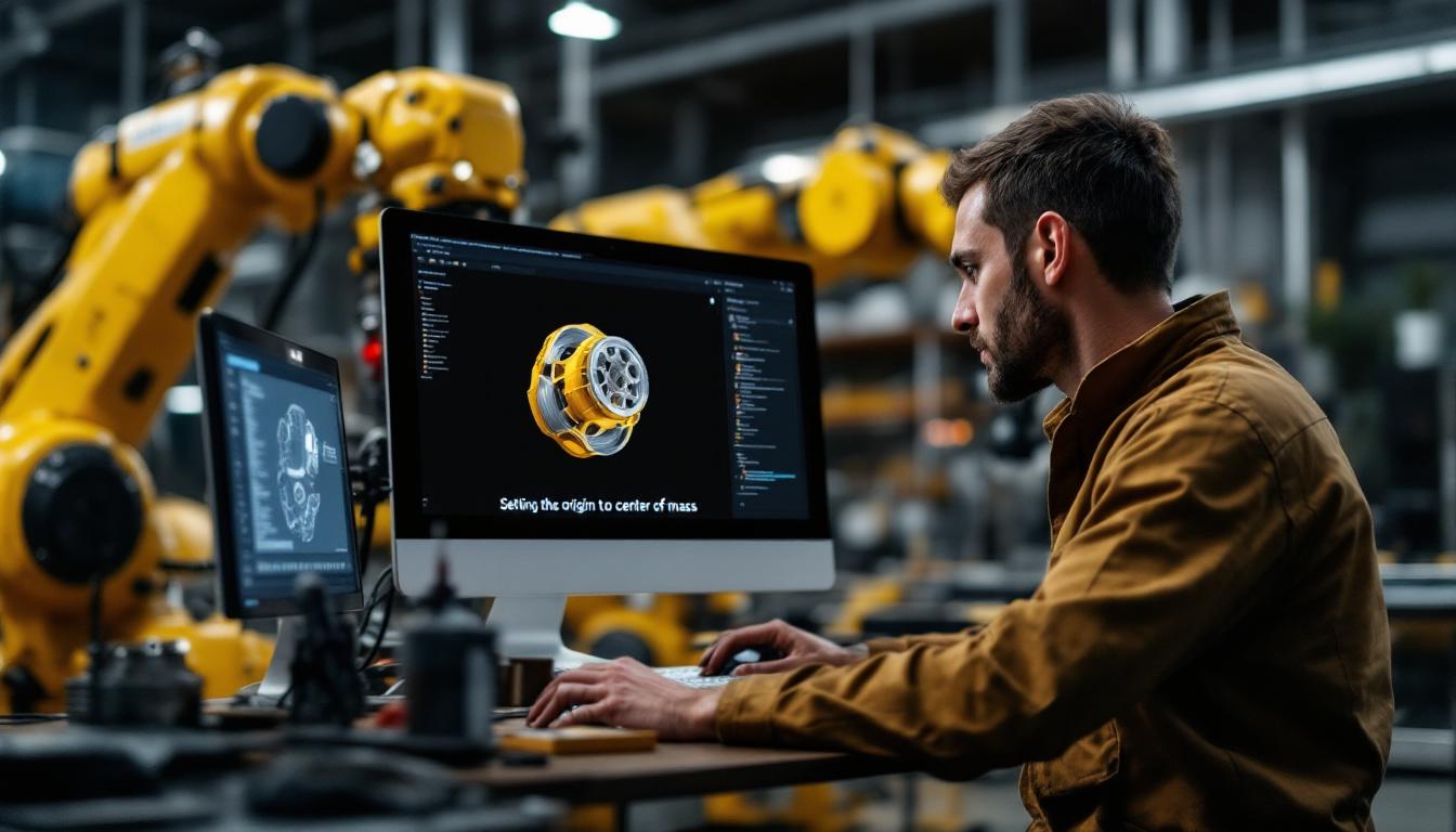 A photograph of a skilled technician using meshlab on a computer