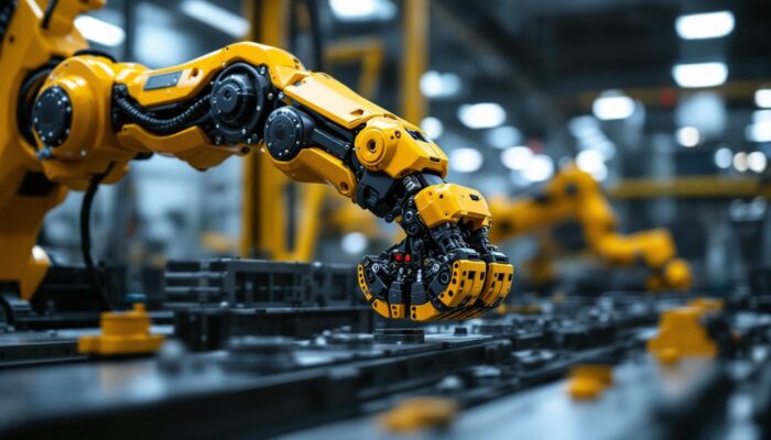 A photograph of a robotic gripper in action