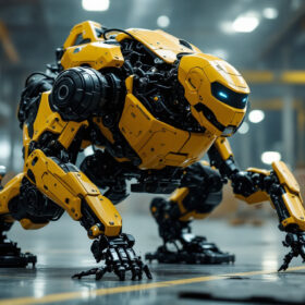 A photograph of capture a photograph of the boston dynamics atlas robot in action