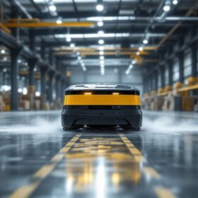 A photograph of a sleek