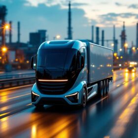 A photograph of a sleek