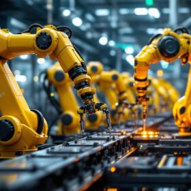 A photograph of a modern industrial setting in germany