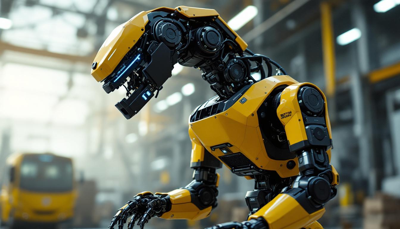 A photograph of a boston dynamics robot in action