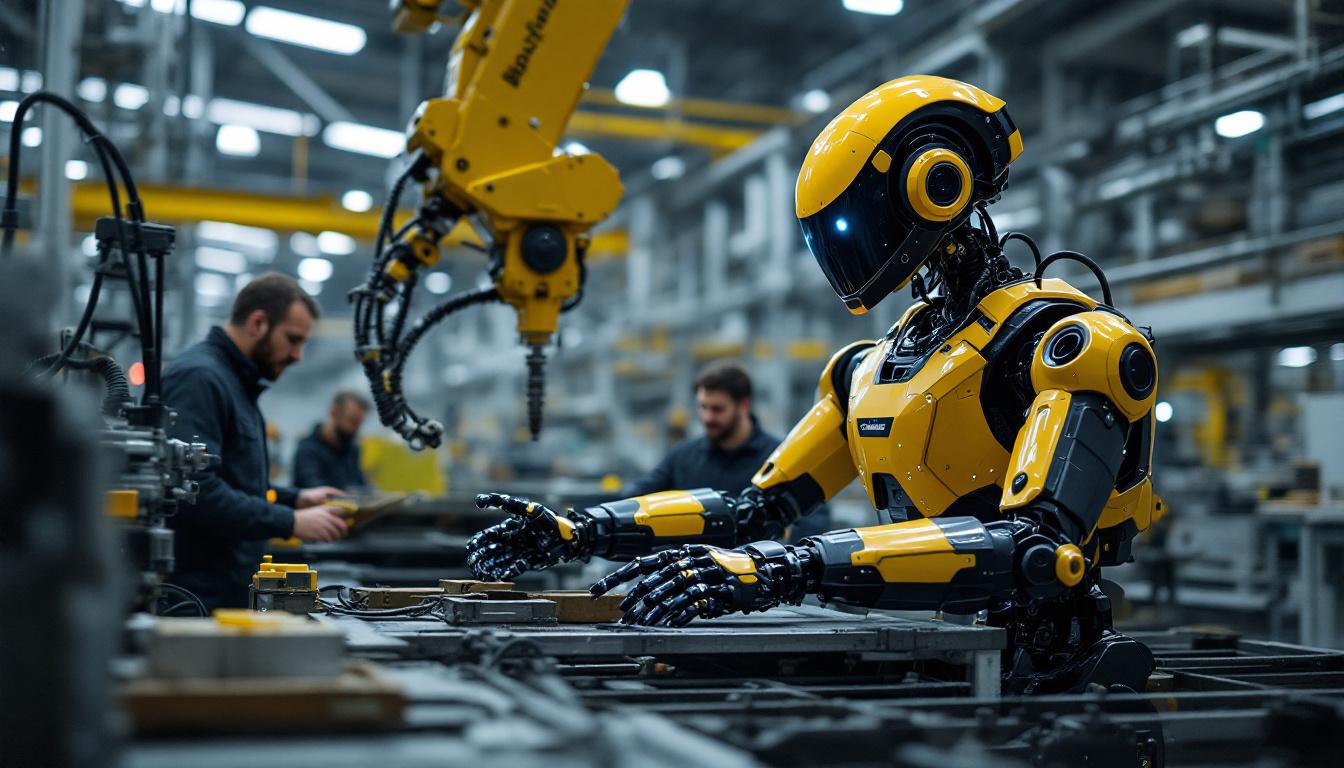 A photograph of a boston dynamics robot in action