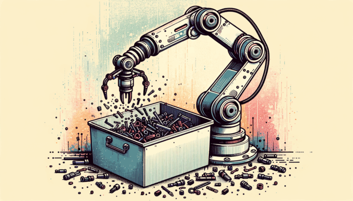 A robotic arm equipped with a gripper