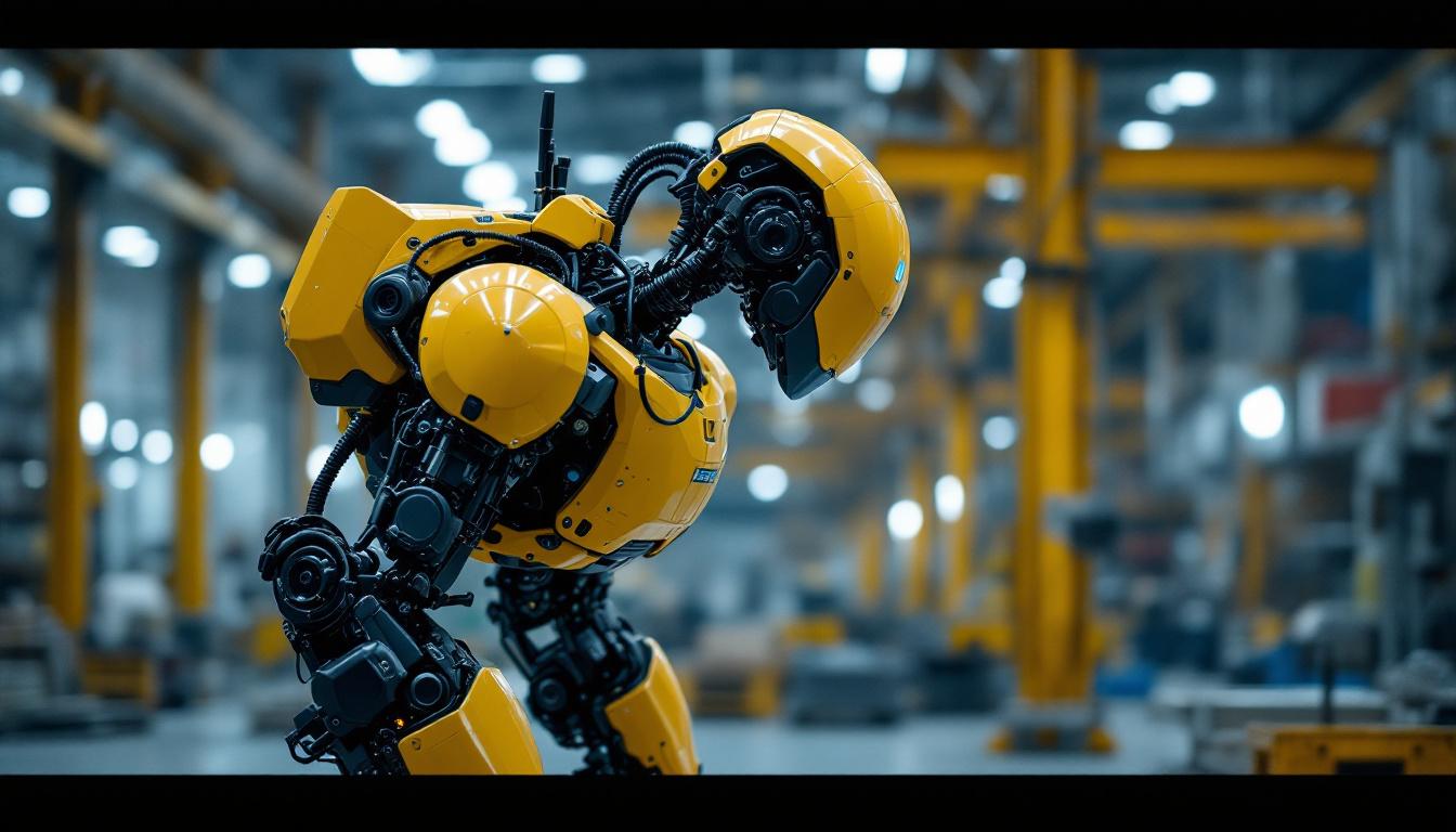 A photograph of capture a photograph of a boston dynamics robot in action