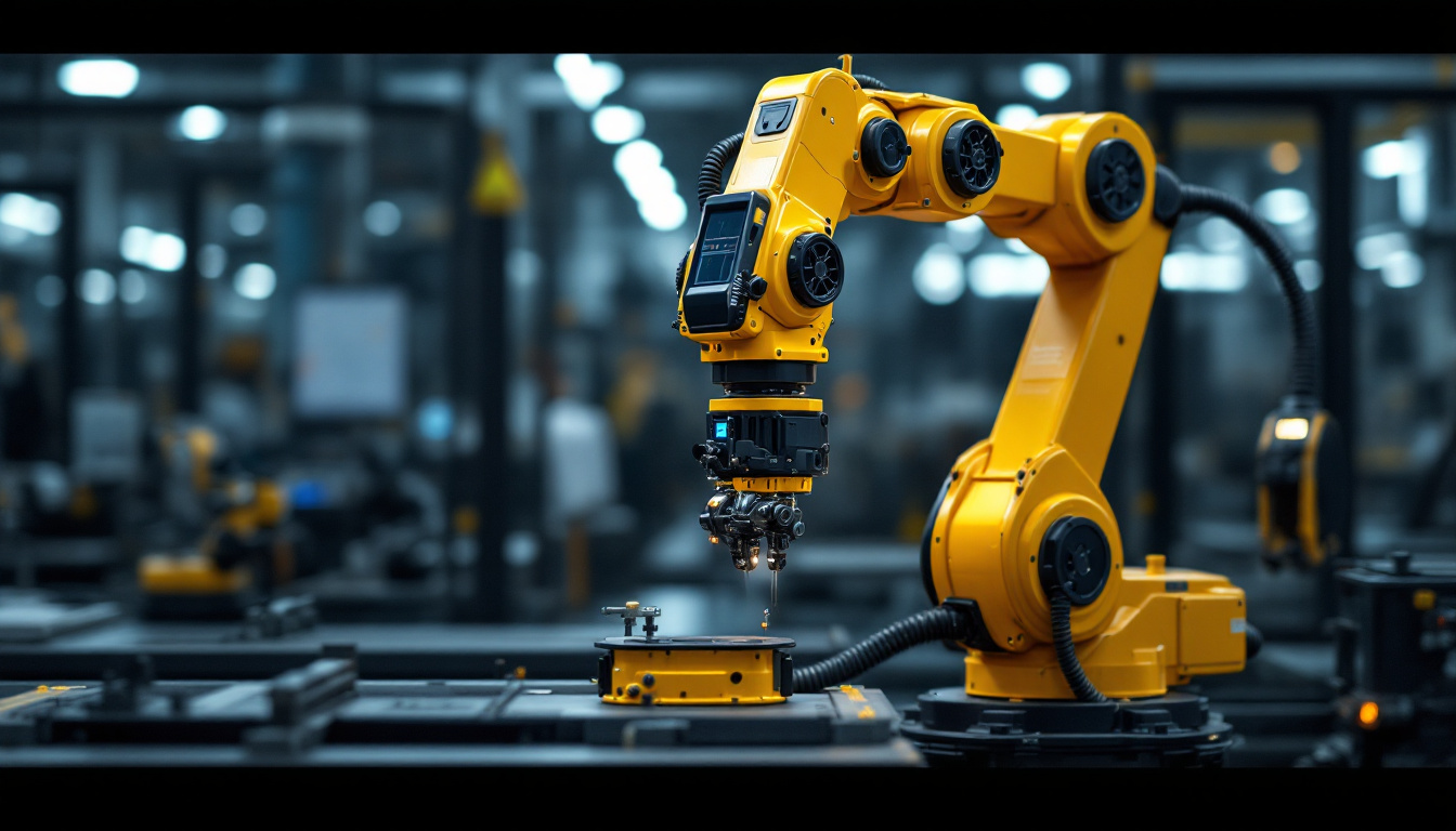A photograph of a mir 1350 industrial robot in action