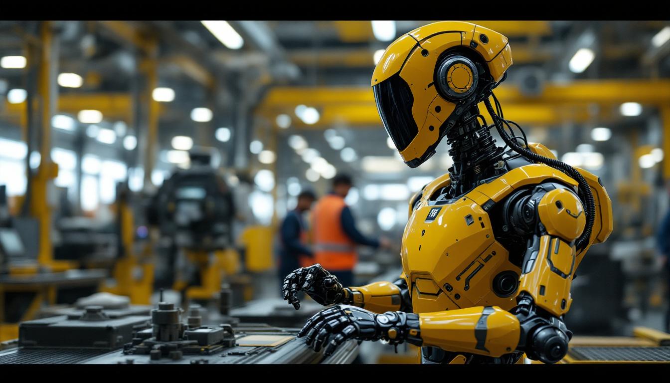A photograph of a k9 robot in an industrial setting