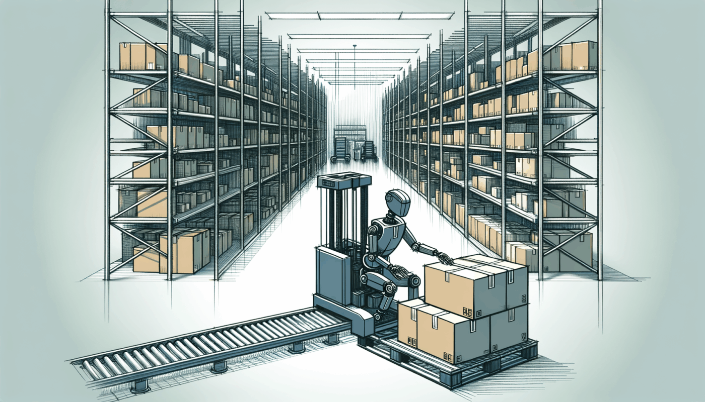 A depalletizing robot in action