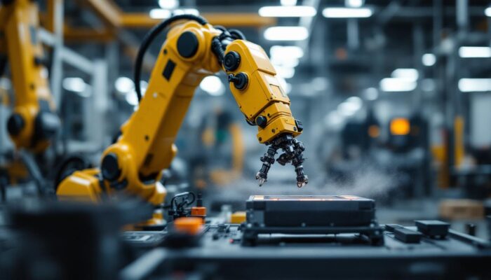 A photograph of an atlas hd industrial robot in action