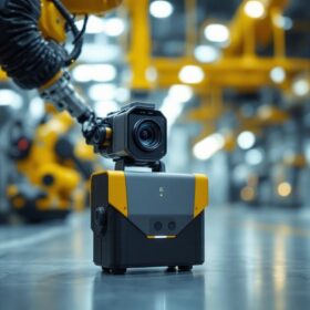 A photograph of a cyber explorer camera in action