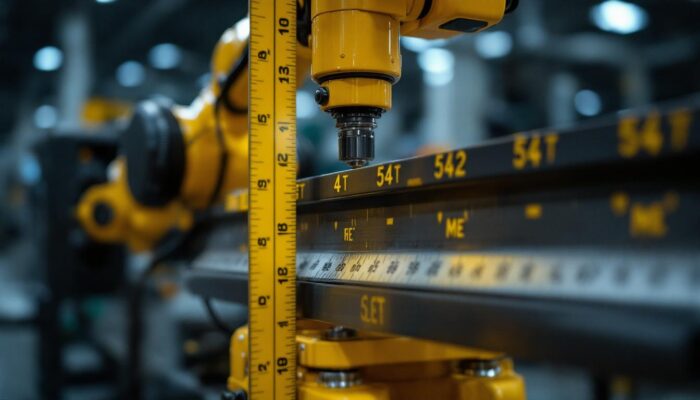 A photograph of a dynamic industrial robot in action