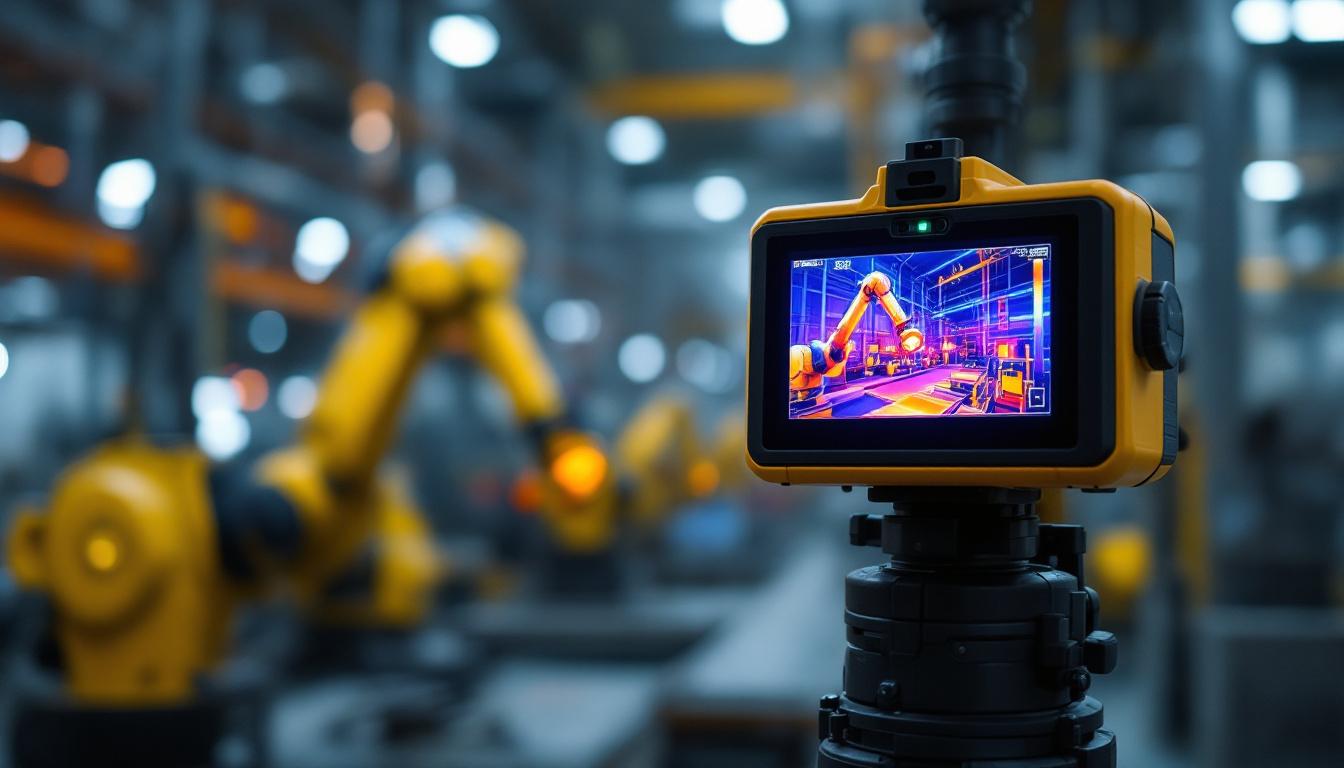 A photograph of a thermal imaging camera in action