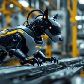 A photograph of a sleek