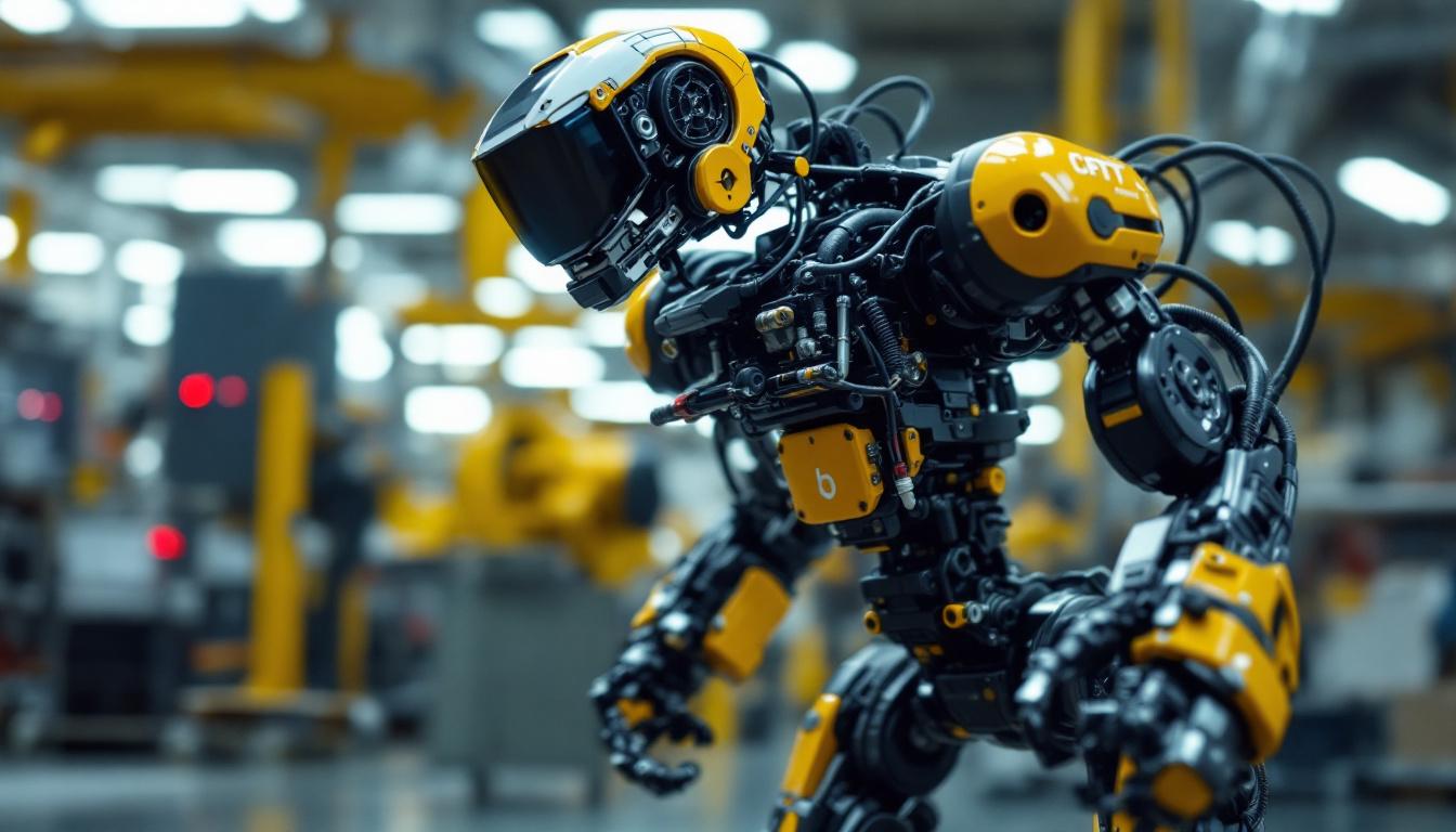 A photograph of a biped robot kit in action