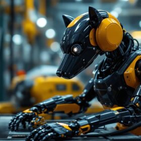 A photograph of a sleek