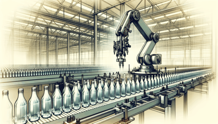 An automated bottle capping machine in action
