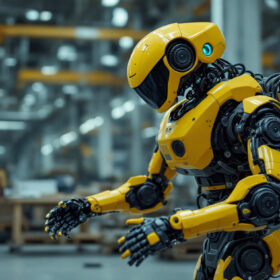 A photograph of capture a photograph of boston dynamics' atlas robot in action