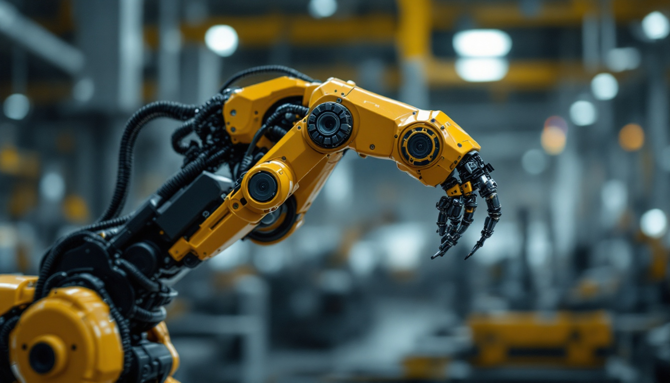 A photograph of a robotic arm in action