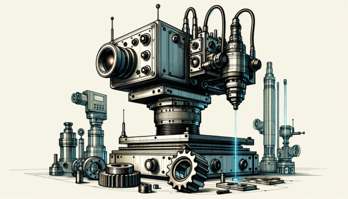 A dimensional measurement robot equipped with a combination of vision and laser sensors